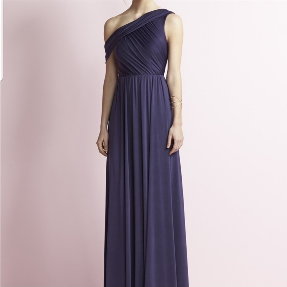 Jenny Yoo 10 asymmetrical midnight blue/Navy dress